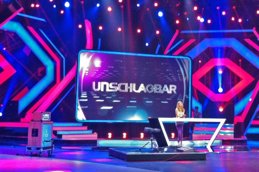 Christine Rauh at show "Unbeatable" on RTL 