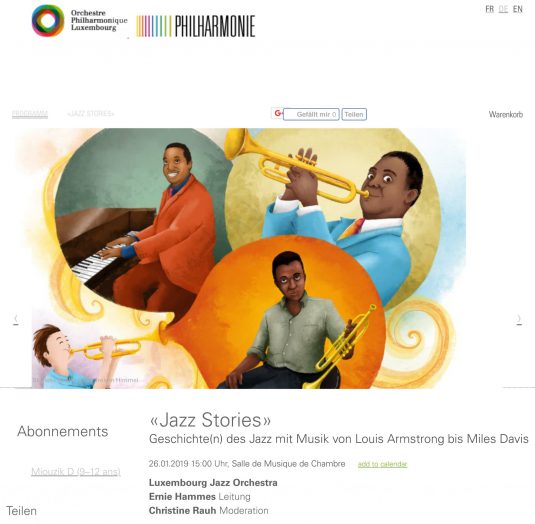 "Jazz Stories" moderated concert for children